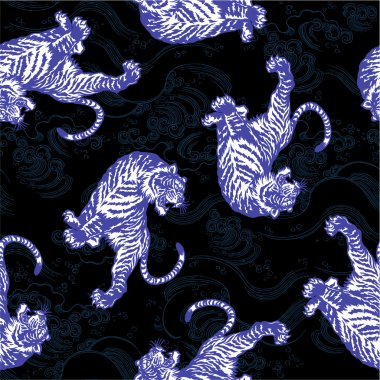 Japanese tiger　seamlessly